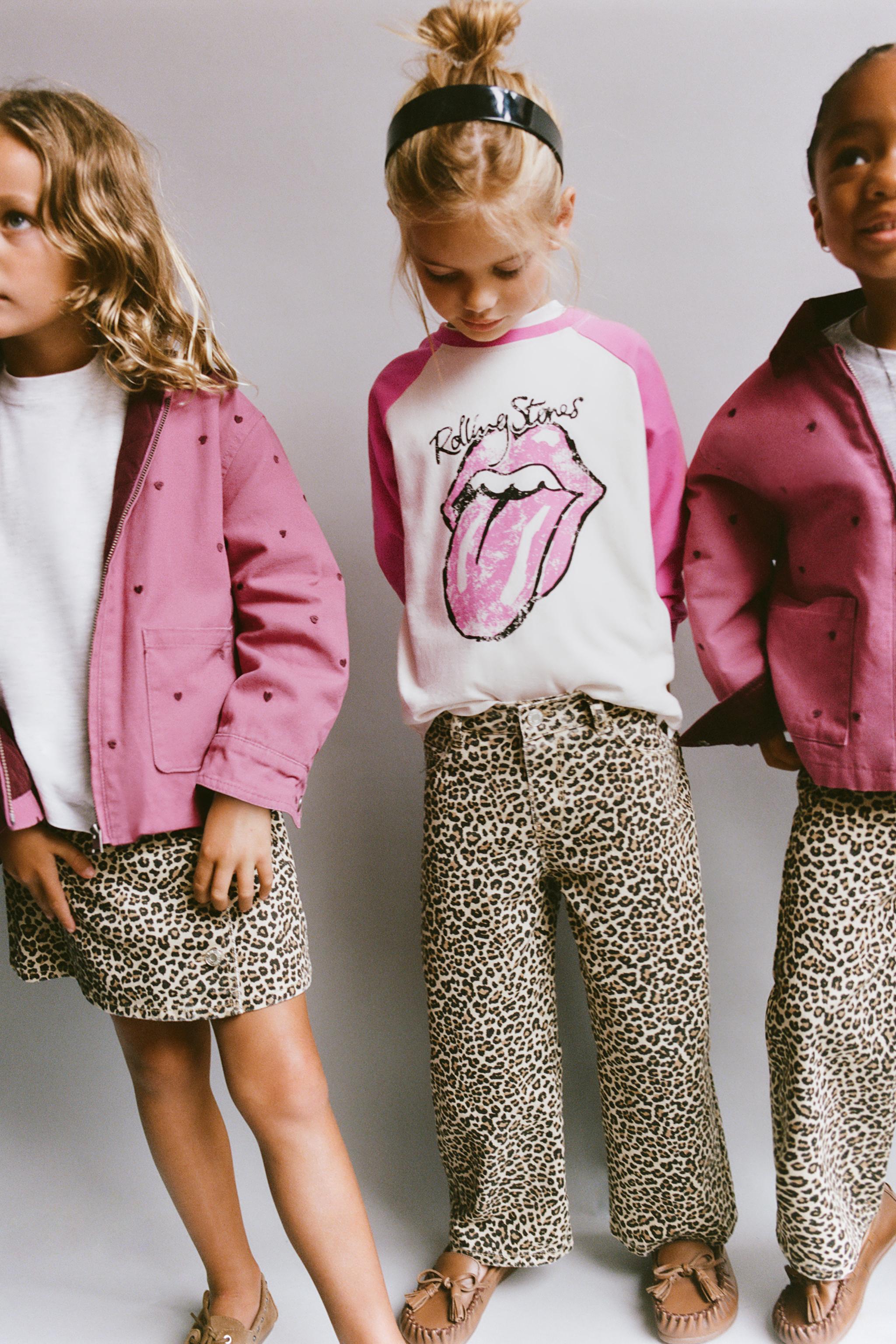 PANTALON LARGE EN SERGÉ ANIMAL PRINT